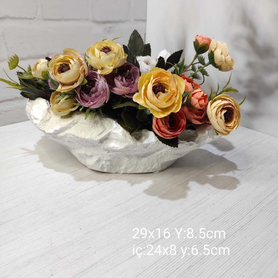 YY1377 Taş Görünümlü Saksı Silikon Kalıp – Doğal ve Şık Dekoratif Hediye!