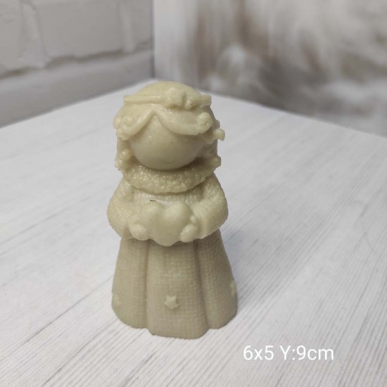 YY1428-Elinde Kalp Tutan Melek Kız Silikon Kalıp YY1428-Elinde Kalp Tutan Melek Kız Silikon Kalıp