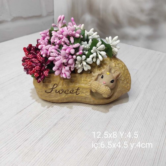 YY1437-Fıstık Saksı Silikon Kalıp