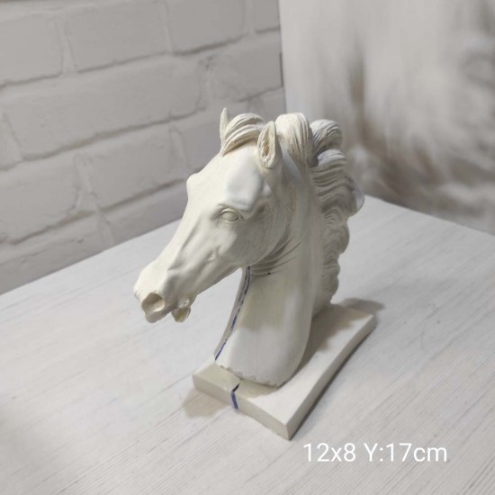 YY1464 At Büst Biblo Silikon Kalıp: Sanatınıza Gücün ve Zarafetin Dokunuşunu Katın - Kaliteli ve Dayanıklı Hediye Seçeneği!