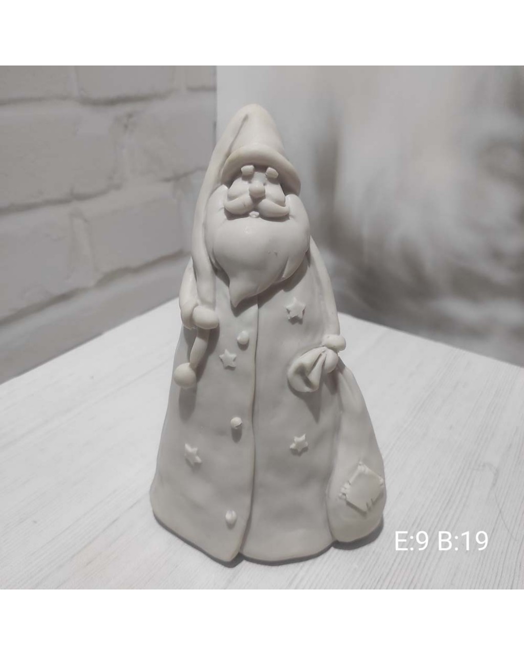 YY1497-Yılbaşı Noel Baba Elinde Torba Tutan Silikon Kalıp