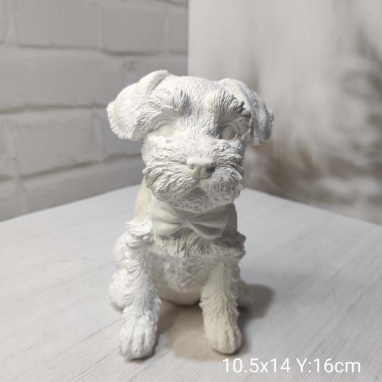 YY1627 Sakallı Köpek Biblo Silikon Kalıp: Sevimli ve Karizmatik Bir Dekoratif Obje!