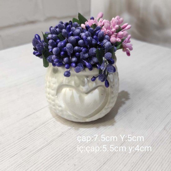 YY1636 Kalp Çıkıntılı Saksı Silikon Kalıp – Sevgi Dolu ve Şık Hediye!