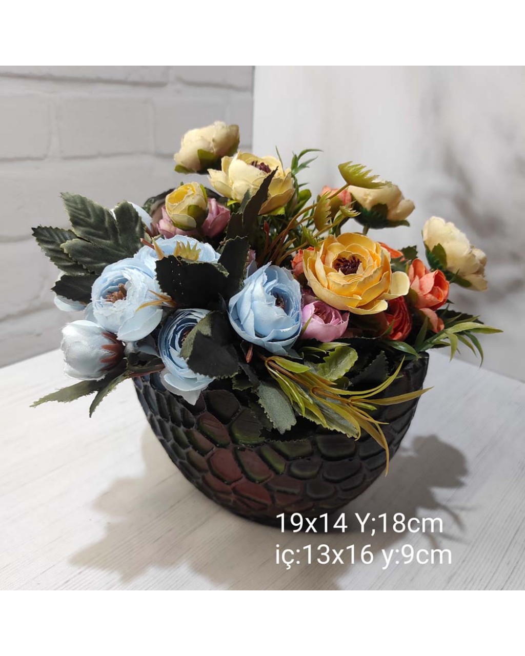 YY1642 Krater Desenli Saksı Silikon Kalıp – Modern ve Şık Dekoratif Tasarım!