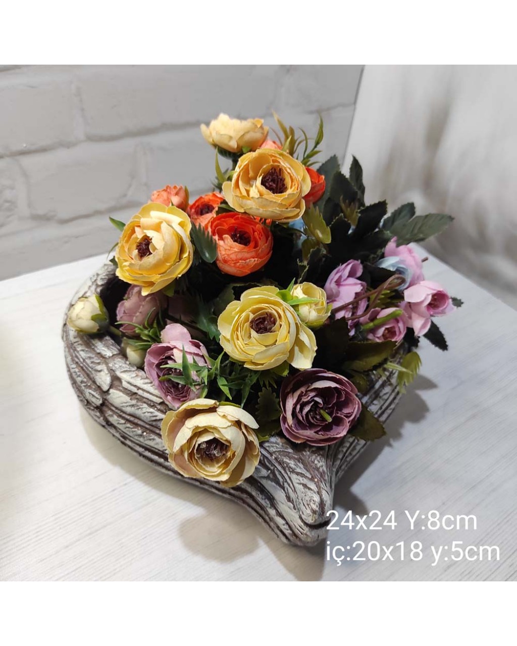 YY1676-Melek Kanatlı Büyük Saksı Silikon Kalıp