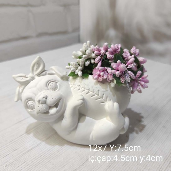 Beyzbol Topu Tutan Yatan Köpek Silikon Kalıp – Sevimli ve Eğlenceli Dekoratif Hediye!