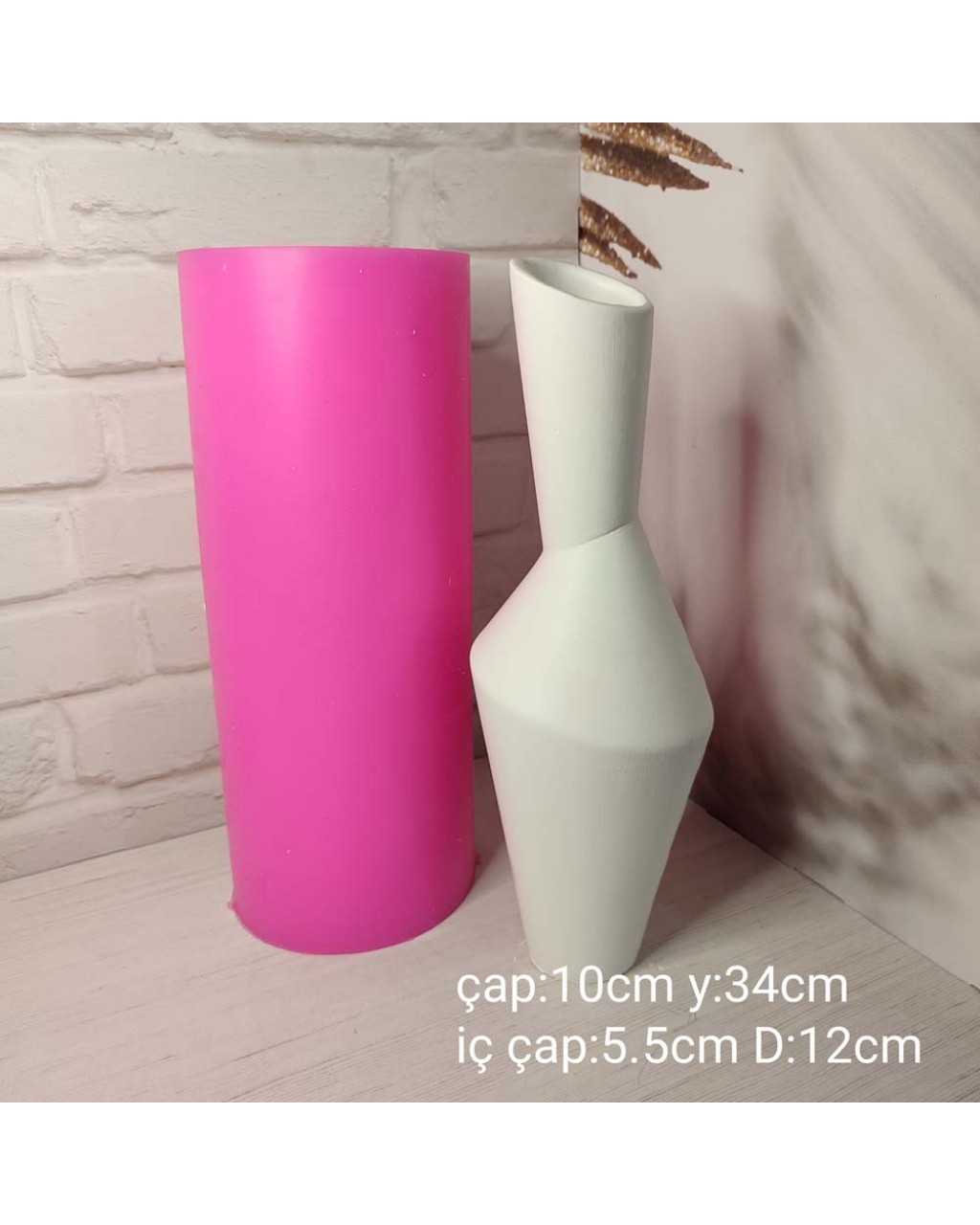 YY1807-Leylek Vazo Silikon Kalıp