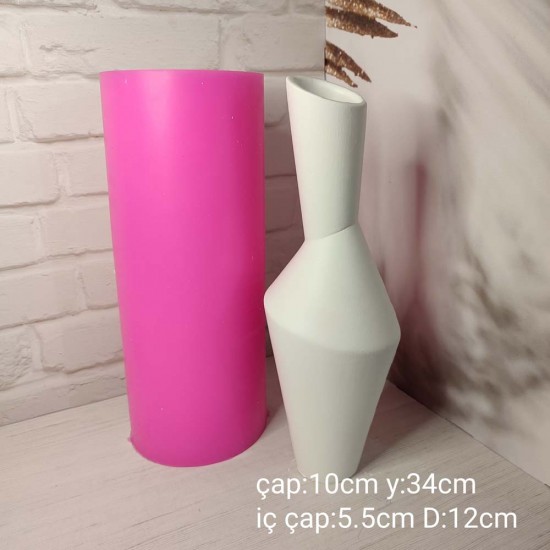 YY1807-Leylek Vazo Silikon Kalıp