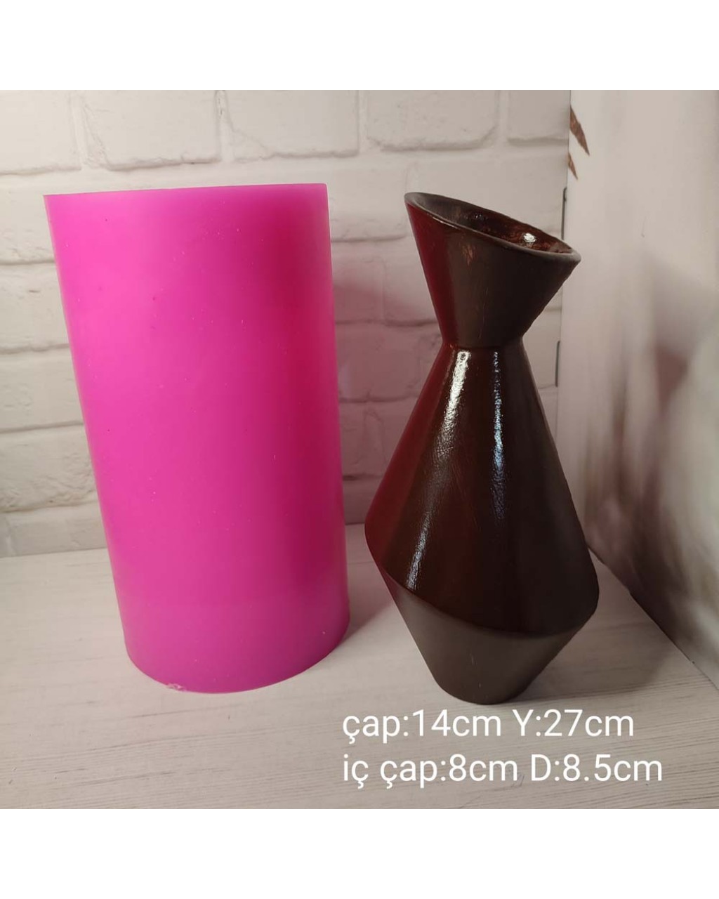 YY1812-Vazo Leylek 2 Silikon Kalıp