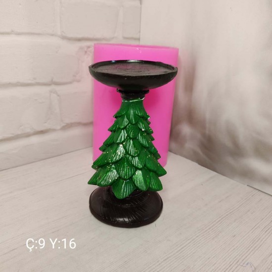 YY1882-Çam Mumluk 16Cm Silikon Kalıp