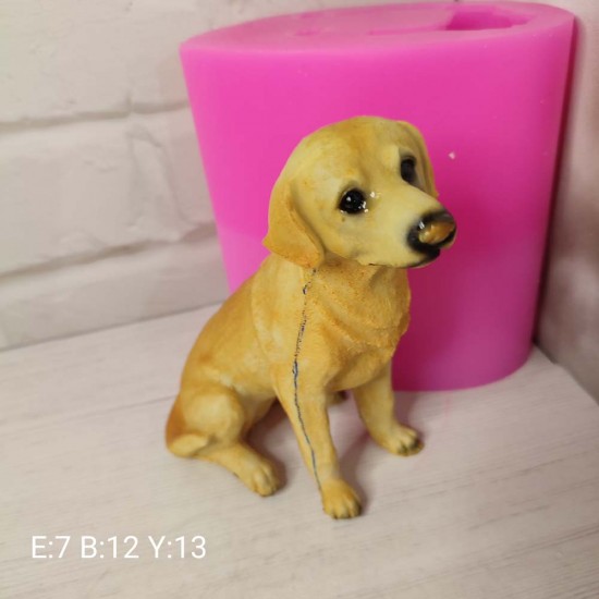 YY1930-Köpek Biblo Golden Silikon Kalıp