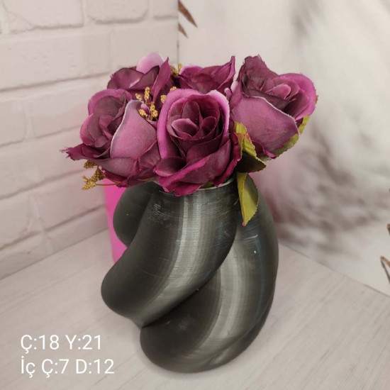 YY1965-Tombul Twist Vazo Silikon Kalıp