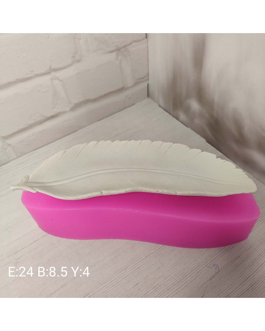 YY1968-Tüy Yaprak 24Cm Silikon Kalıp