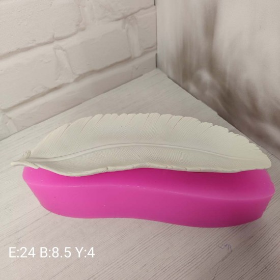 YY1968-Tüy Yaprak 24Cm Silikon Kalıp