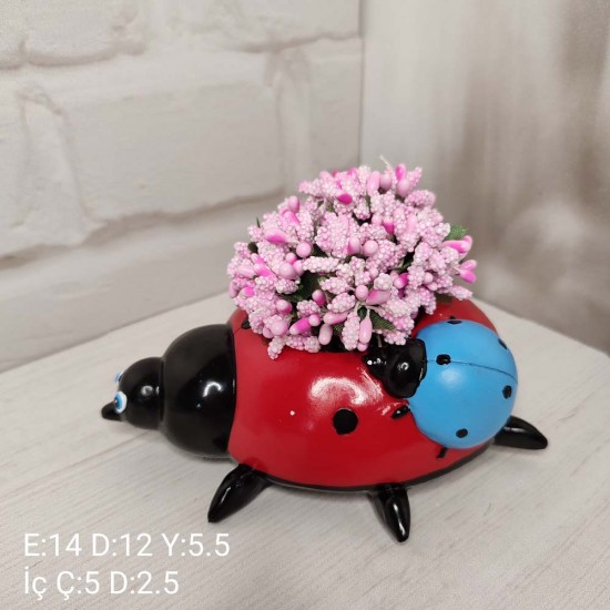 YY1973-Uğur Böceği Saksı Üzeri Uğur Böcekli Silikon Kalıp YY1973-Uğur Böceği Saksı Üzeri Uğur Böcekli Silikon Kalıp