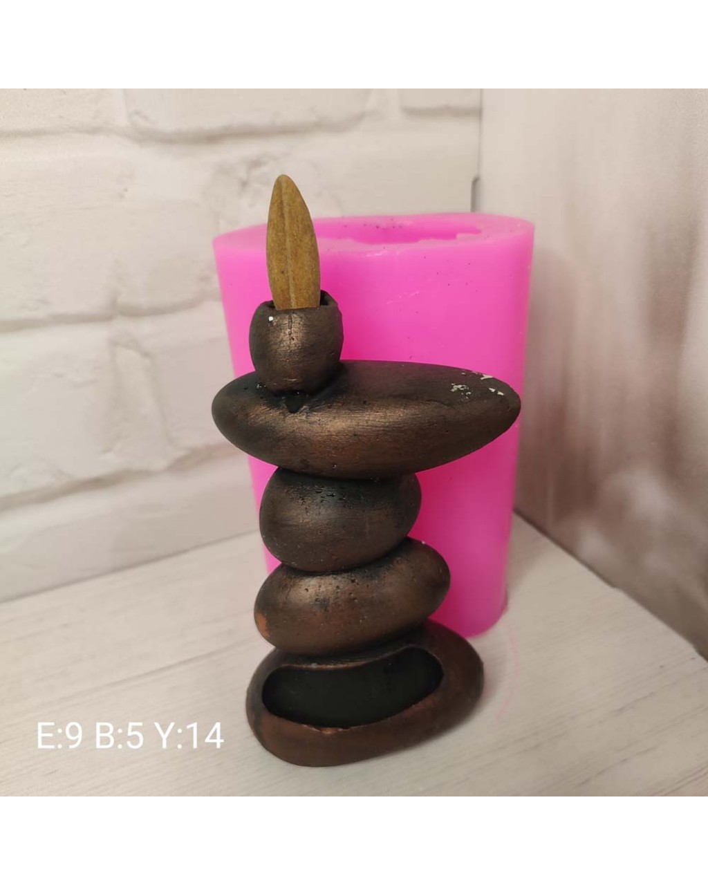 YY1984-Üst Üste Taş Geri Akış Tütsü Silikon Kalıp