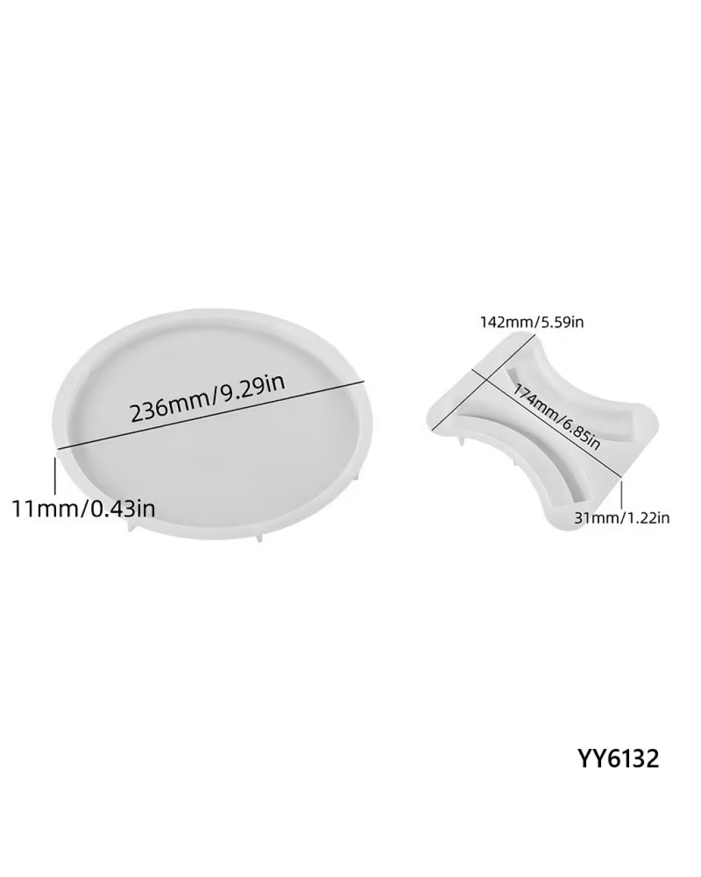 YY6132 ÖZEL TASARIM SUNUMLUK TEPSİ SİLİKON KALIP