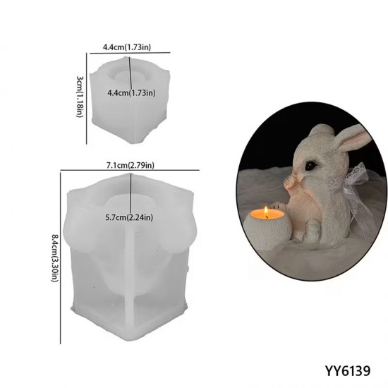 YY6139 SEVİMLİ ISINAN TAVSAN MUMLUK SİLİKON KALIP