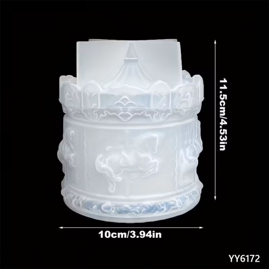 YY6172 ATLI KARINCA MUMLUK TAKI KUTUSU SİLİKON KALIP