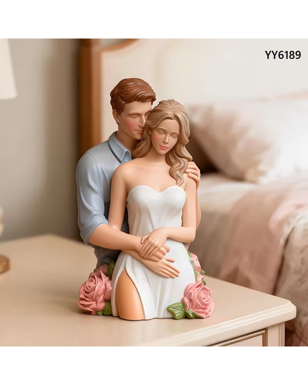 YY6189 SARILAN SEVGİLİ ÇİFT MUM BİBLO SİLİKON KALIP