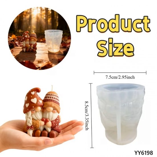 YY6198 MİNİMAL SEVGİLİ CÜCELER MUM SİLİKON KALIP