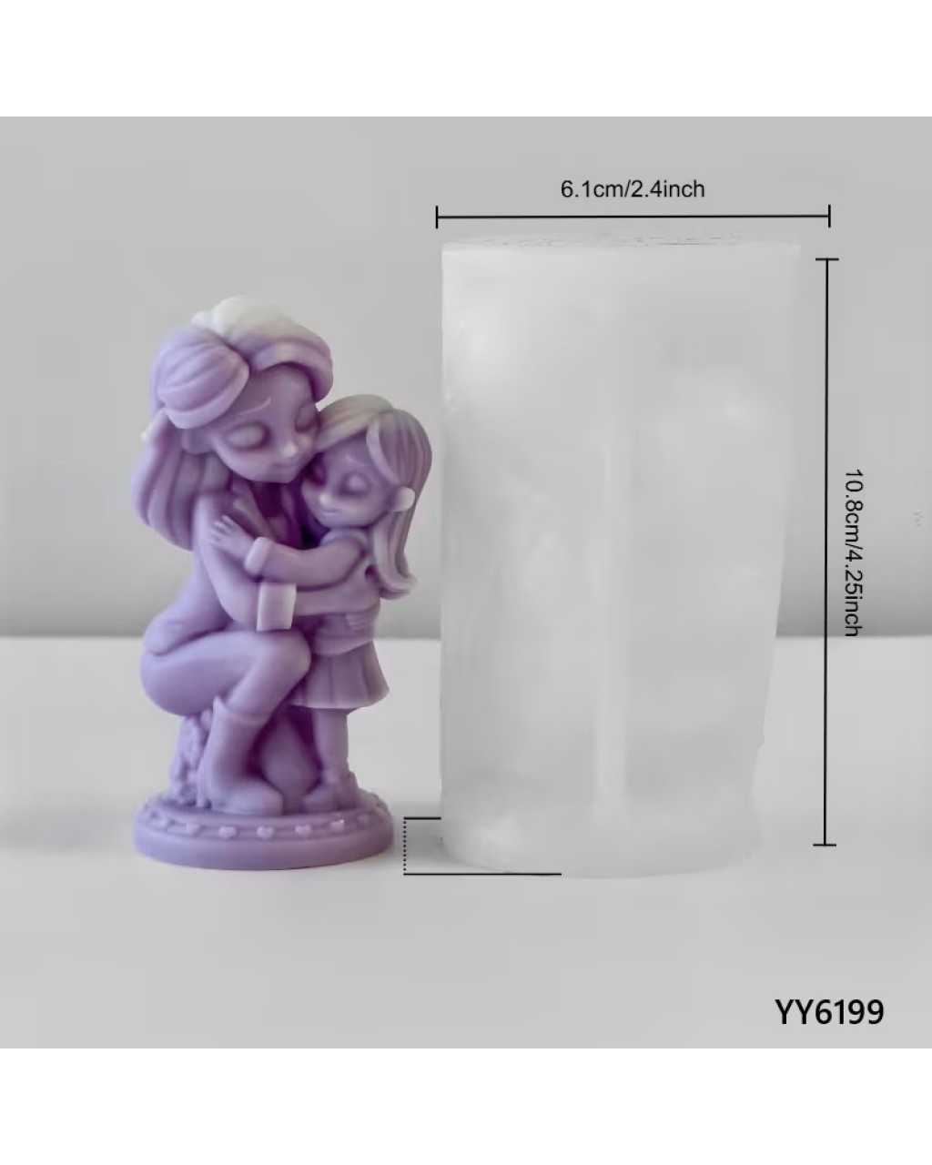 YY6199 ANNELER GÜNÜ KONSEPTLİ MUM BİBLO SİLİKON KALIP