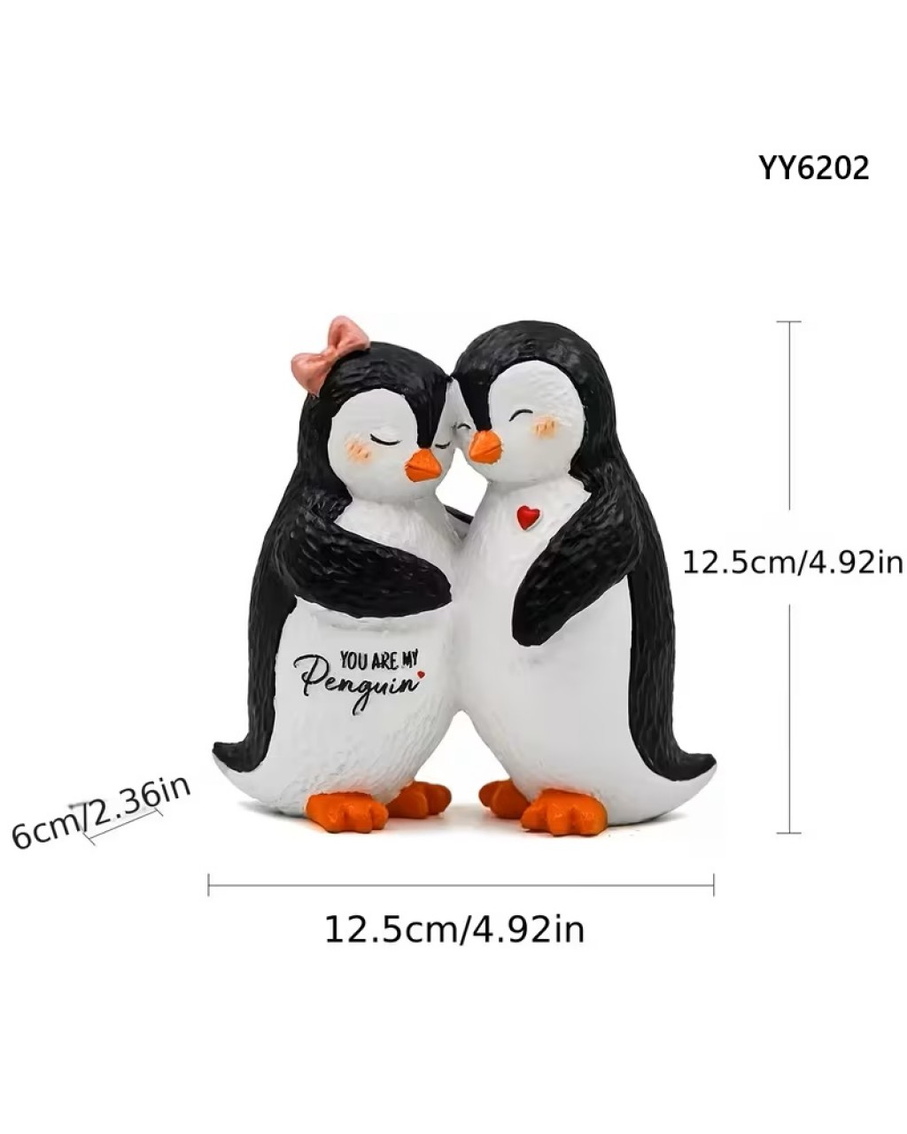 YY6202 HUZURLU SEVGİLİ PENGUENLER MUM BİBLO SİLİKON KALIP