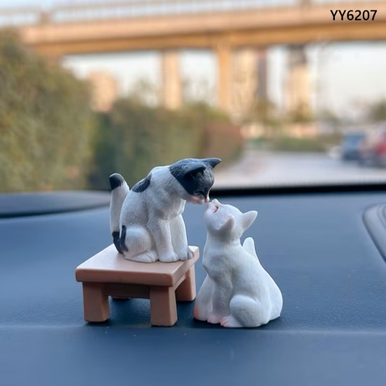 YY6207 SEVİMLİ AŞK KEDİLERİ BİLO SİLİKON KALIP