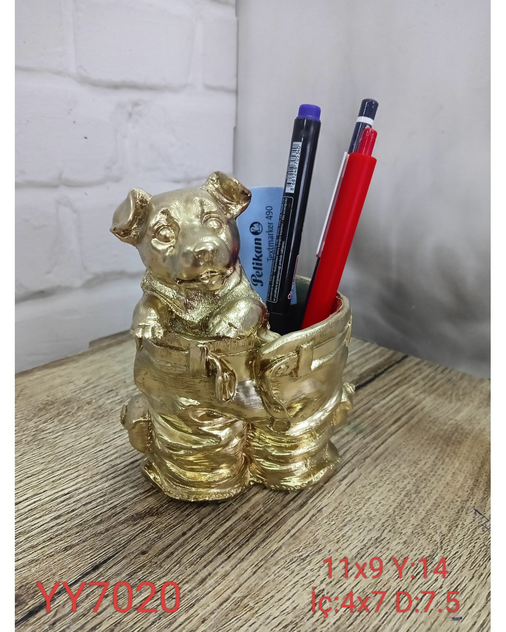 YY7020 KÖPEKLİ PANTOLON SAKSI KALEMLİK SİLİKON KALIP